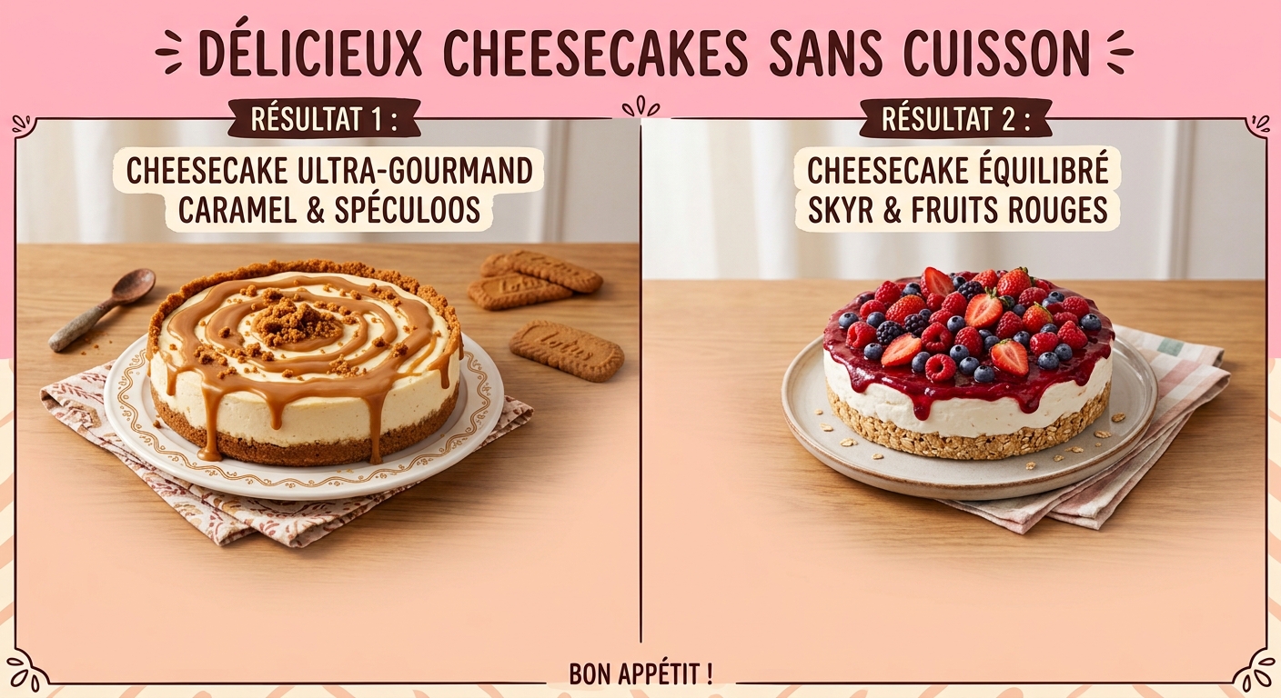 Comment Réussir le Cheesecake Sans Cuisson Parfait : 2 Recettes, 2 Ambiance !
